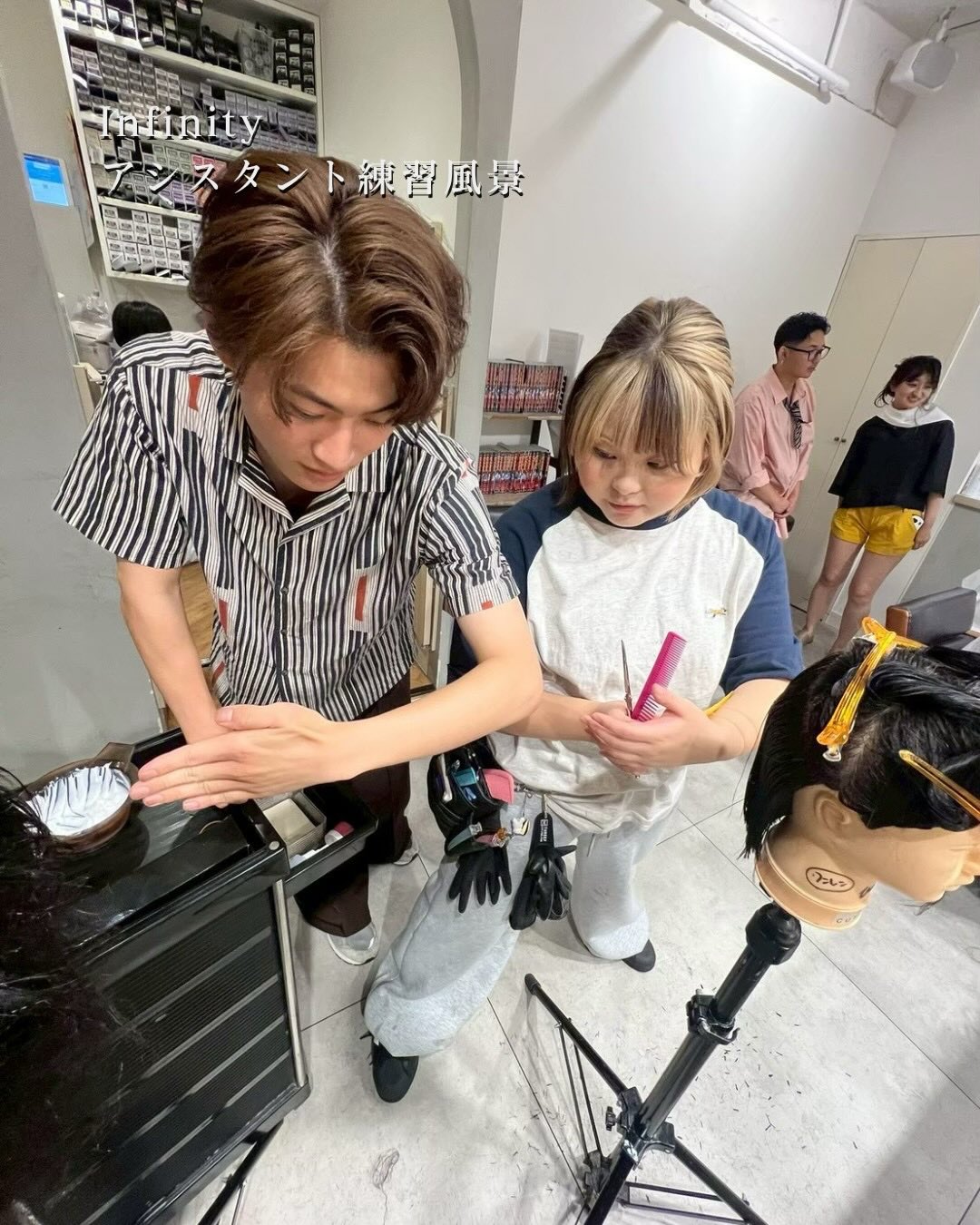 アシスタント練習風景✂️